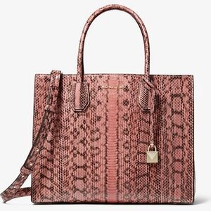 Michael Kors Snakeskin Mercer Tote